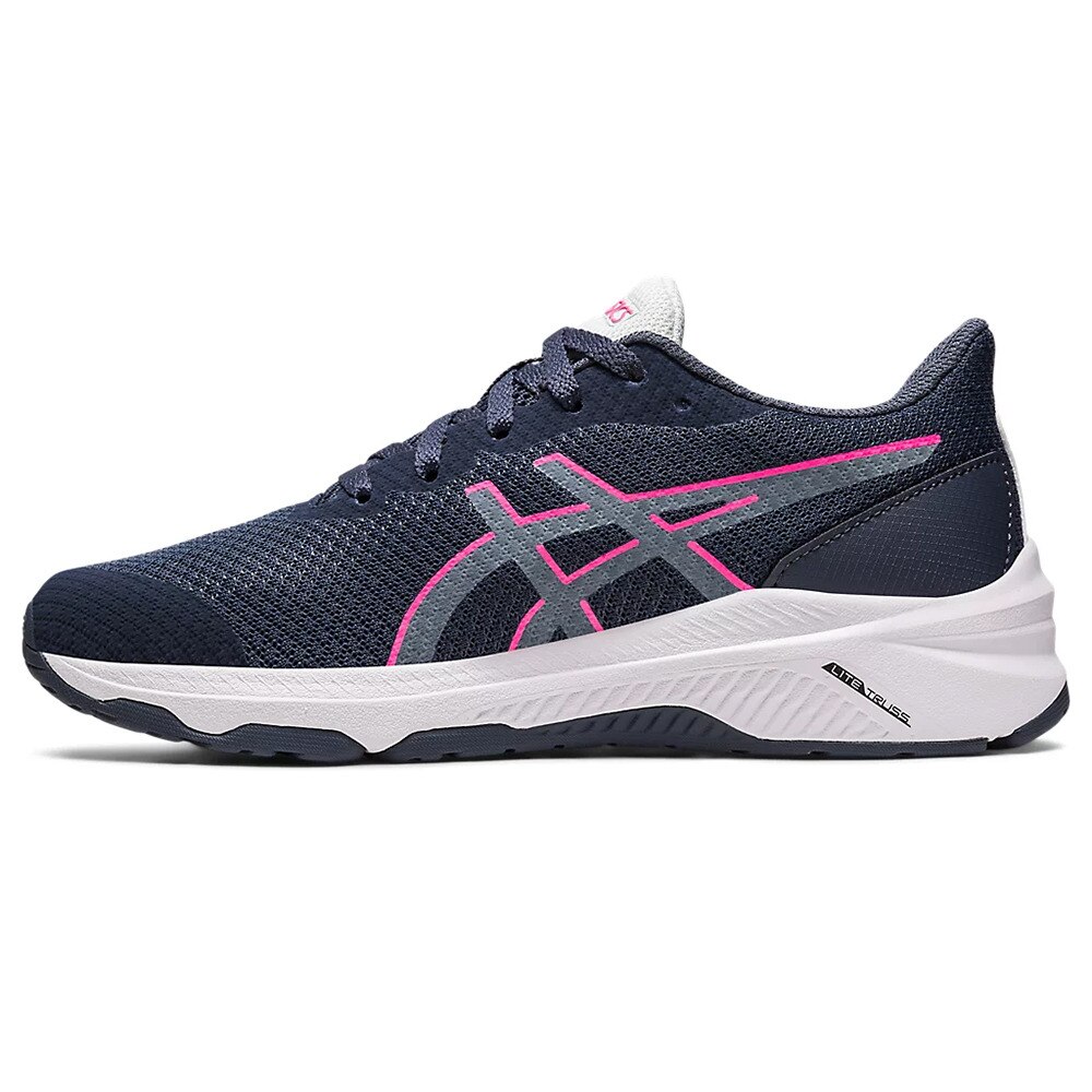 アシックス（ASICS）（キッズ）ジュニア スポーツシューズ GT-1000 12 GS イエロー ブルー 1014A296.020 スニーカー トレーニング ジョグ スポーツ 安定性