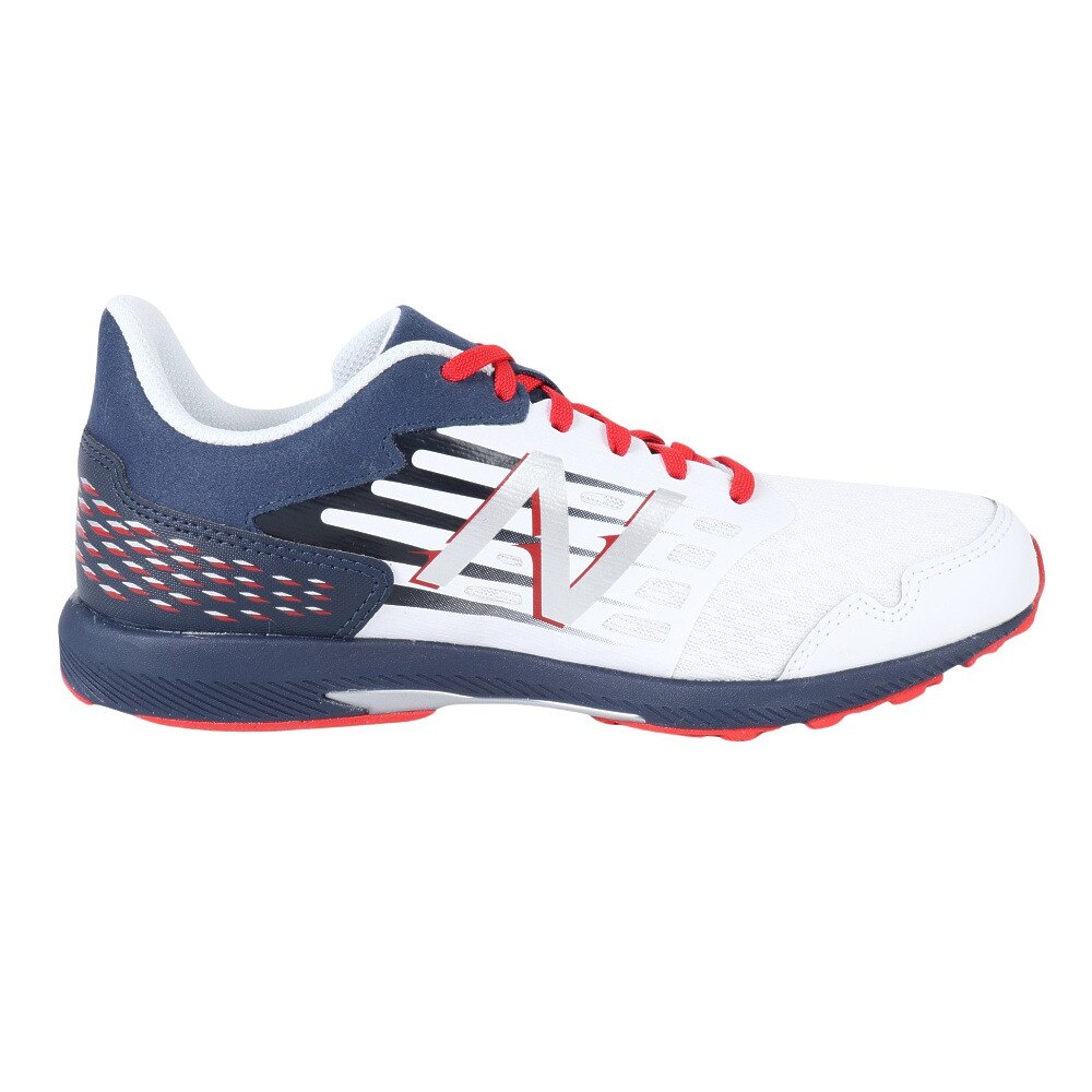 ニューバランス（new balance）（キッズ）ジュニア スポーツ シューズ ハンゾーJ v6 レース ホワイト ネイビー YPHANZT6M スニーカー トレーニング 通学 運動
