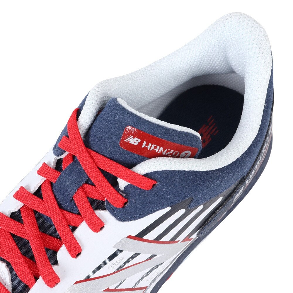 ニューバランス（new balance）（キッズ）ジュニア スポーツ シューズ ハンゾーJ v6 レース ホワイト ネイビー YPHANZT6M スニーカー トレーニング 通学 運動