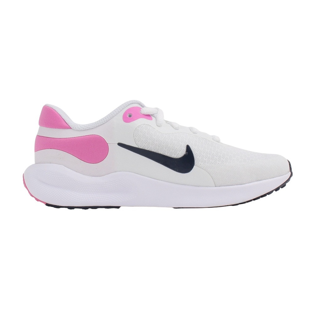 ナイキ（NIKE）（キッズ）ジュニア スポーツ シューズ レボリューション7GS ホワイト ピンク FB7689-103 スニーカー クッション性 学校 部活 登校 通学 運動