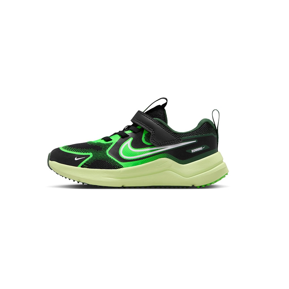 ナイキ（NIKE）（キッズ）リトルキッズスポーツシューズ スニーカー コスミック ランナー PSV ブラック グリーン HM4400-009
