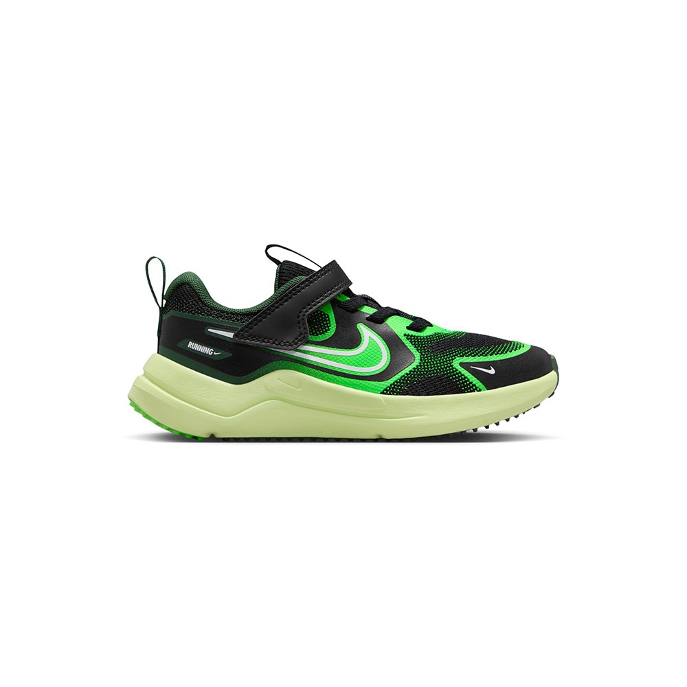 ナイキ（NIKE）（キッズ）リトルキッズスポーツシューズ スニーカー コスミック ランナー PSV ブラック グリーン HM4400-009