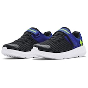アンダーアーマー（UNDER ARMOUR）（キッズ）ジュニアスポーツシューズ ベルクロ ベルト付き スニーカー パスート2 AC ビッグロゴ 3024485 002