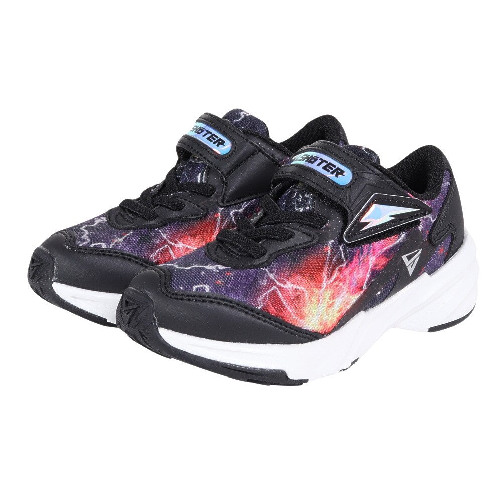 ムーンスター（MoonStar）（キッズ）ジュニアスポーツシューズ ベルクロ ベルト付き スニーカー SK 0004 エレクトロ BK 12295686★★★