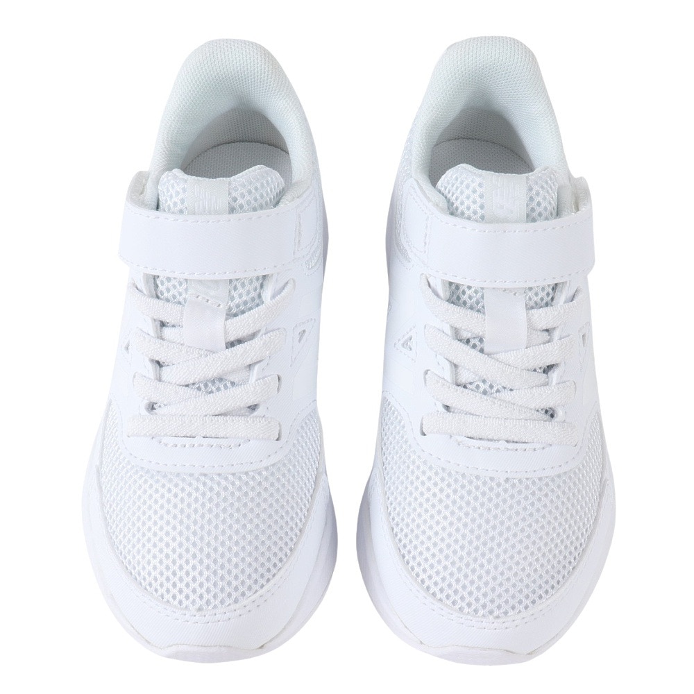 ニューバランス（new balance）（キッズ）ジュニア スニーカー 白 マジックテープ YT570LW3W 570 v3 ホワイト ランニングシューズ 