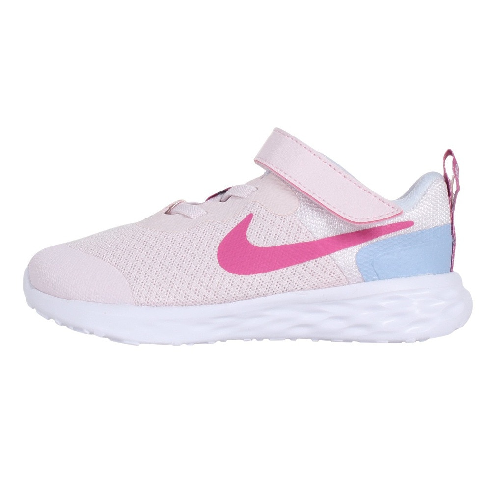 ナイキ（NIKE）（キッズ）ジュニア スポーツシューズ レボリューション 6 NN TDV ピンク DD1094-600 スニ-カー ベルクロ ベルト付き マジックテープ 軽量