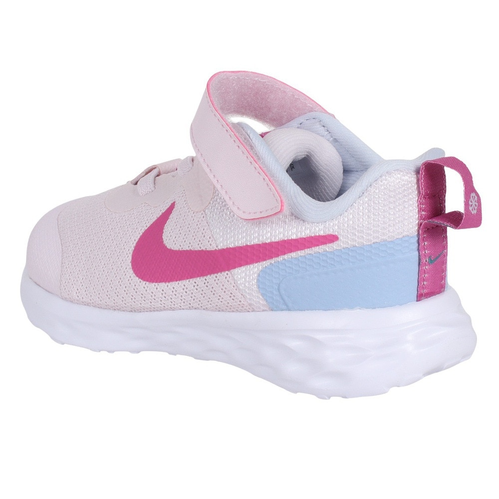 ナイキ（NIKE）（キッズ）ジュニア スポーツシューズ レボリューション 6 NN TDV ピンク DD1094-600 スニ-カー ベルクロ ベルト付き マジックテープ 軽量
