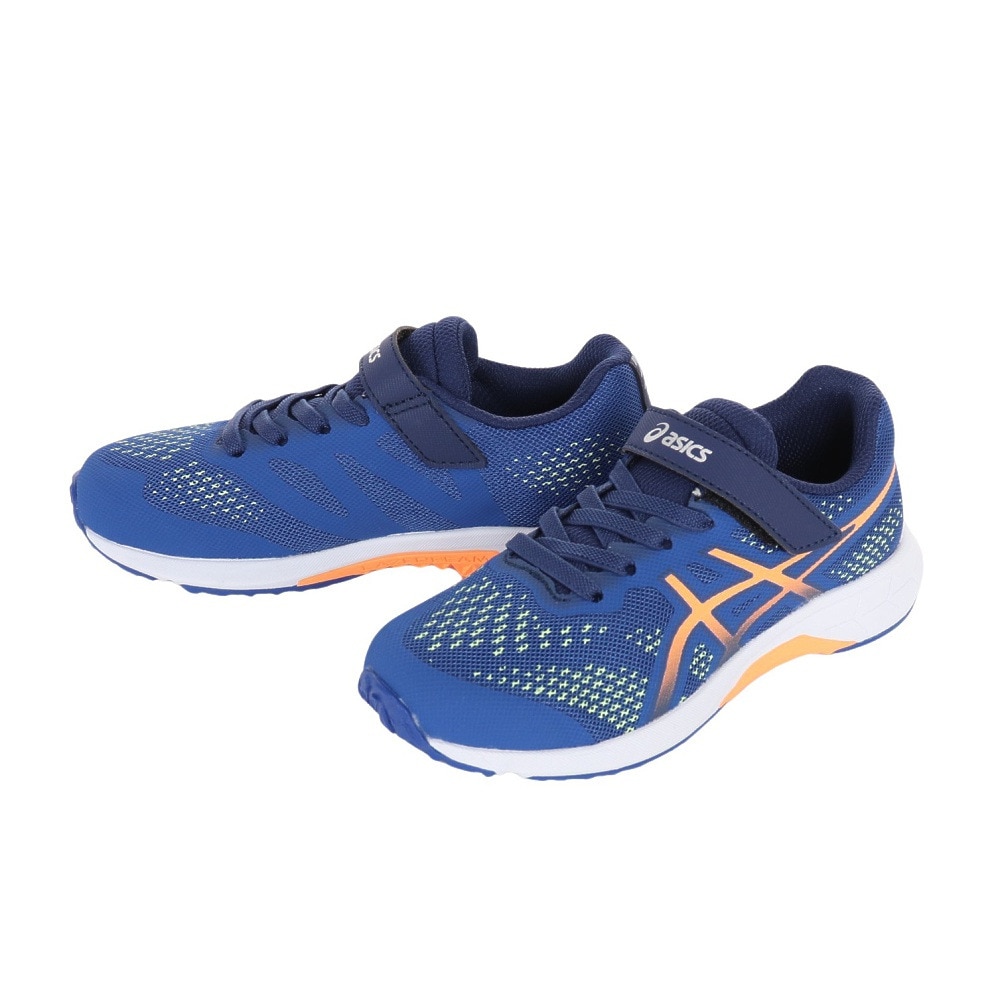 アシックス（ASICS）（キッズ）ジュニア スポーツ シューズ レーザービーム RH-MG ブルー 1154A146.400 スニーカー ベルクロ ベルト付き 消臭 通気性 
