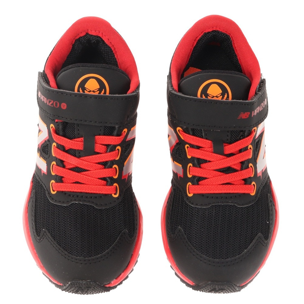 ニューバランス（new balance）（キッズ）ジュニア スポーツ シューズ ハンゾーV Hanzo V V2 ブラック レッド PXHANVC2M スニーカー ベルクロ ベルト付き 軽量