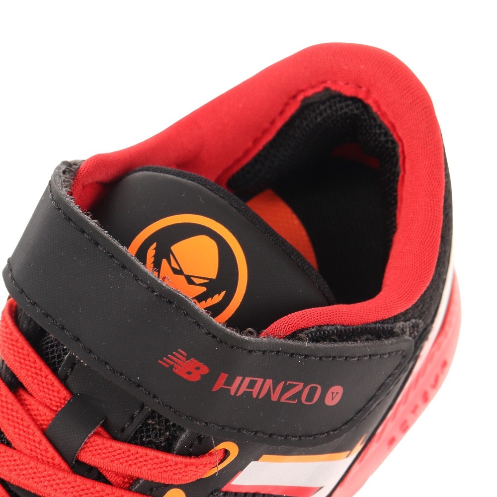 ニューバランス（new balance）（キッズ）ジュニア スポーツ シューズ ハンゾーV Hanzo V V2 ブラック レッド PXHANVC2M スニーカー ベルクロ ベルト付き 軽量