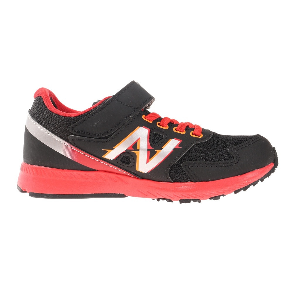 ニューバランス（new balance）（キッズ）ジュニア スポーツ シューズ ハンゾーV Hanzo V V2 ブラック レッド PXHANVC2M スニーカー ベルクロ ベルト付き 軽量