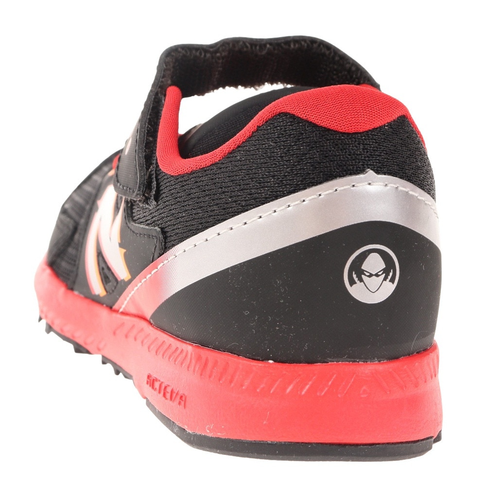 ニューバランス（new balance）（キッズ）ジュニア スポーツ シューズ ハンゾーV Hanzo V V2 ブラック レッド PXHANVC2M スニーカー ベルクロ ベルト付き 軽量