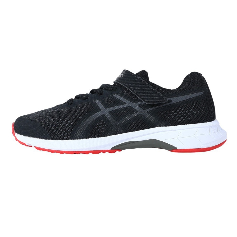 アシックス（ASICS）（キッズ）ジュニアシューズ レーザービーム RH-MG ブラック 1154A146.001 スニーカー ランニング スポーツ ベルクロ ベルト付き 消臭