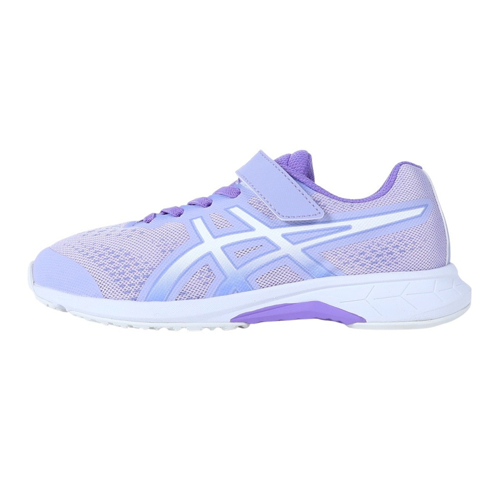 アシックス（ASICS）（キッズ）ジュニア シューズ レーザー ビーム RH-MG ラベンダー 1154A155.500 スニーカー ランニング ベルクロ ベルト付き 消臭 白底