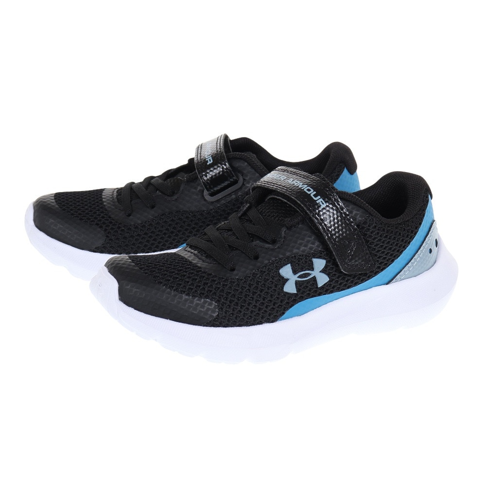 アンダーアーマー（UNDER ARMOUR）（キッズ）ジュニア スポーツシューズ サージ3 AC ブラック 3024990 003 スニーカー ベルクロ ベルト付き 軽量 通気性 