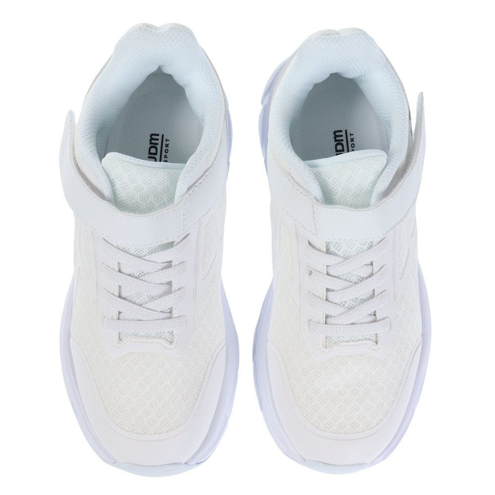 ジローム（GIRAUDM）（キッズ）ジュニア ランニングシューズ Partir Ecole ホワイト TR3S0007-SH793-GRCDL WHT スニーカー スポーツ ベルクロ ベルト付き 通学