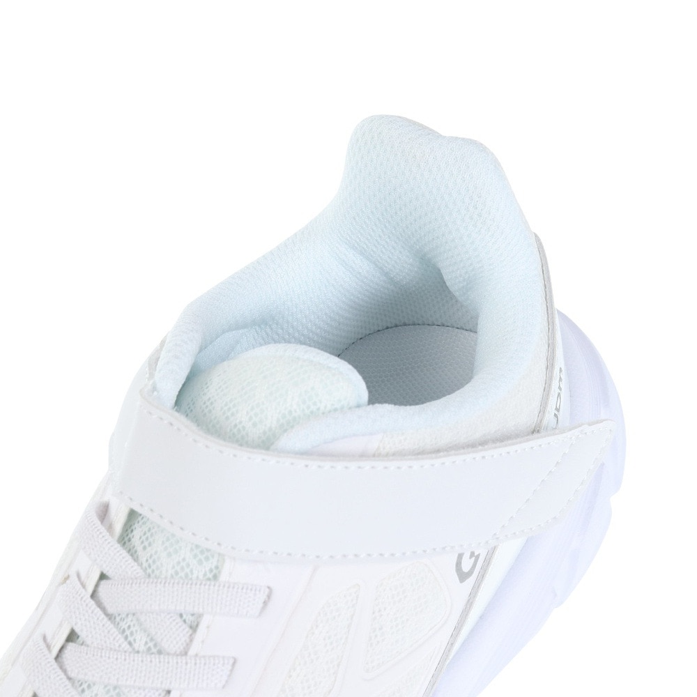 ジローム（GIRAUDM）（キッズ）ジュニア ランニングシューズ Partir Ecole ホワイト TR3S0007-SH793-GRCDL WHT スニーカー スポーツ ベルクロ ベルト付き 通学