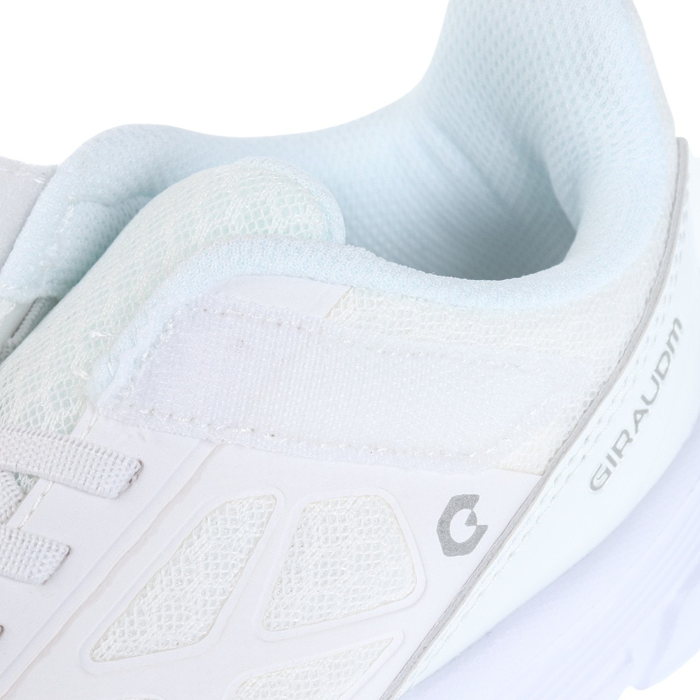 ジローム（GIRAUDM）（キッズ）ジュニア ランニングシューズ Partir Ecole ホワイト TR3S0007-SH793-GRCDL WHT スニーカー スポーツ ベルクロ ベルト付き 通学