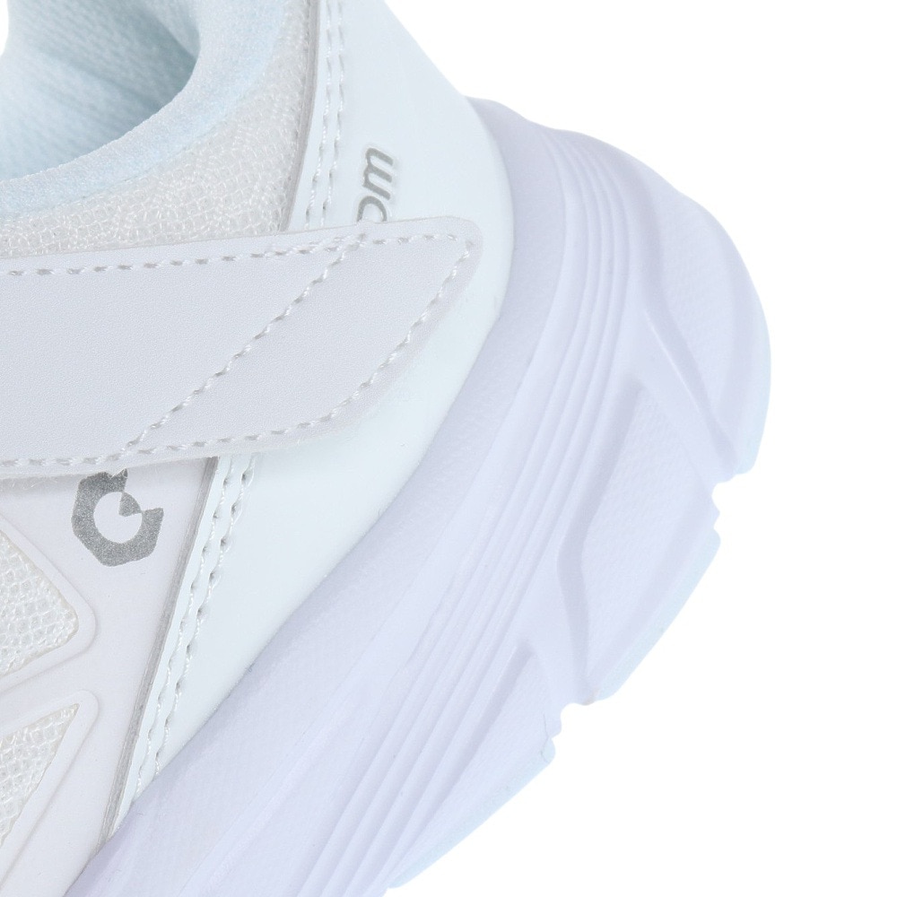 ジローム（GIRAUDM）（キッズ）ジュニア ランニングシューズ Partir Ecole ホワイト TR3S0007-SH793-GRCDL WHT スニーカー スポーツ ベルクロ ベルト付き 通学
