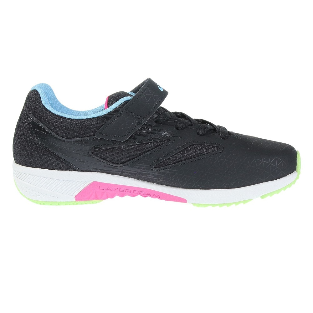 アシックス（ASICS）（キッズ）ジュニアスポーツシューズ レーザービーム SI-MG WIDE ブラック イエロー 1154A160.002 スニーカー ベルクロ ベルト付き 消臭