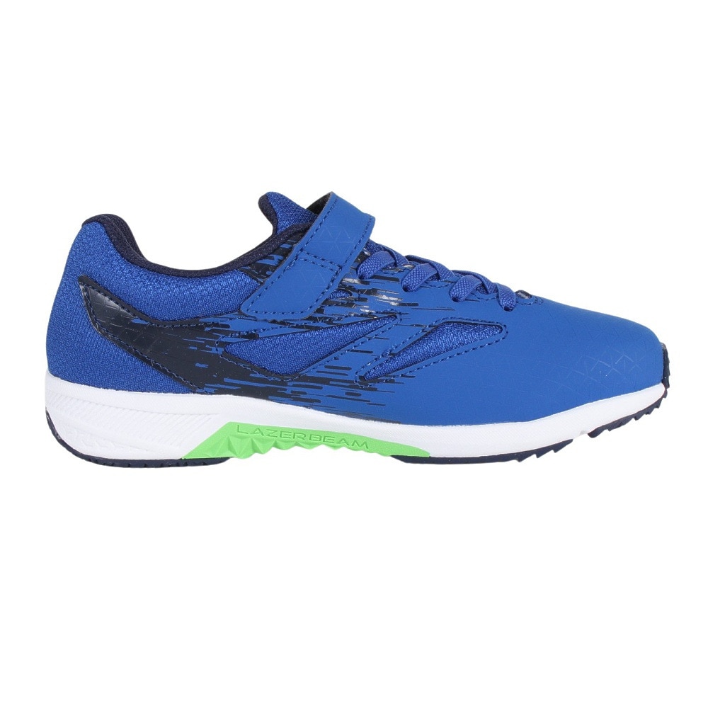 アシックス（ASICS）（キッズ）ジュニアスポーツシューズ レーザービーム SI-MG WIDE ブルー シルバー 1154A160.400 スニーカー ベルクロ ベルト付き 消臭