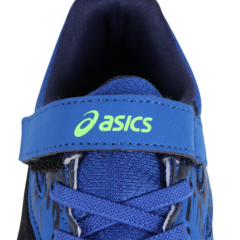 アシックス（ASICS）（キッズ）ジュニアスポーツシューズ レーザービーム SI-MG WIDE ブルー シルバー 1154A160.400 スニーカー ベルクロ ベルト付き 消臭