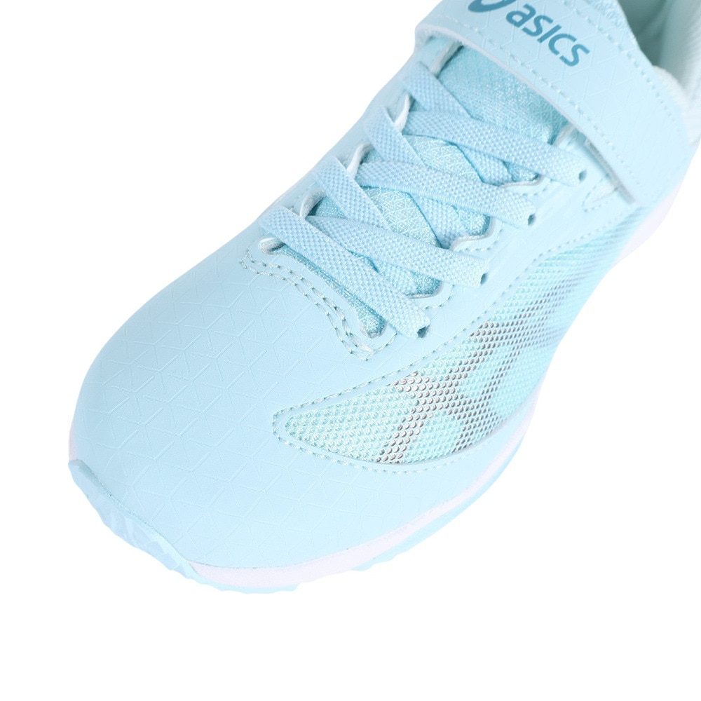 アシックス（ASICS）（キッズ）ジュニアスポーツシューズ レーザービーム SI-MG WIDE ブルー ピンク 1154A160.402 スニーカー ベルクロ ベルト付き 消臭