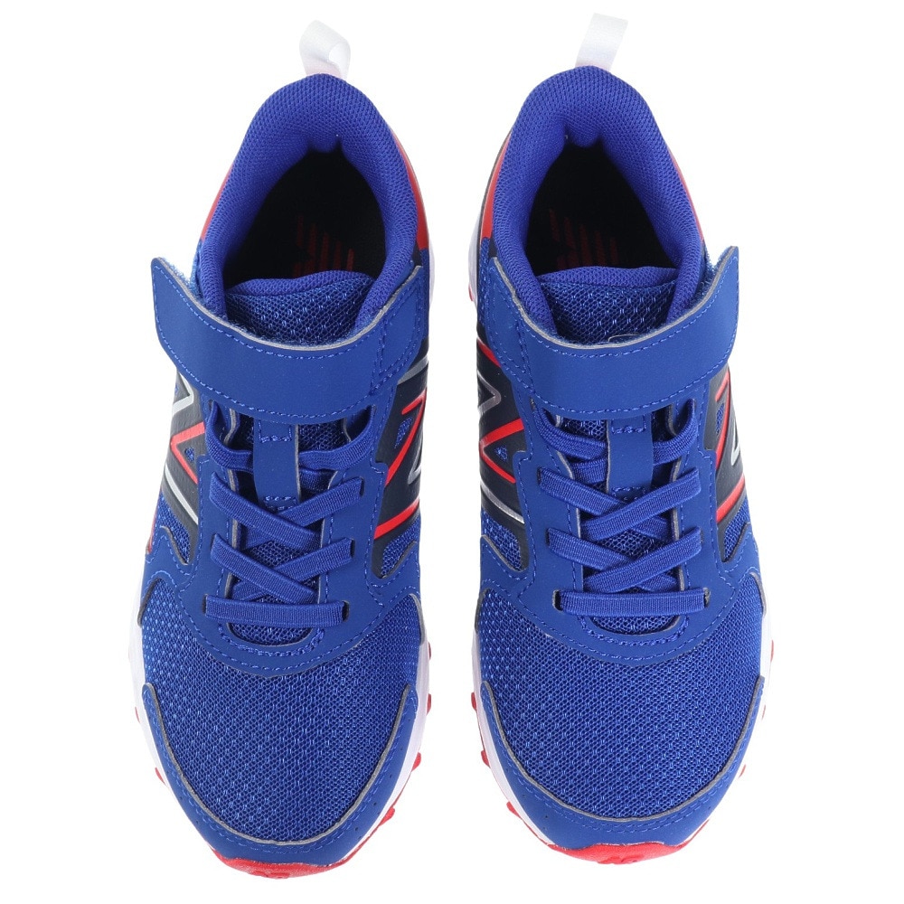 ニューバランス（new balance）（キッズ）ジュニア ランニングシューズ YU650 ブルー レッド YU650GR1W スニーカー スポーツ ベルクロ ベルト付き 登校 