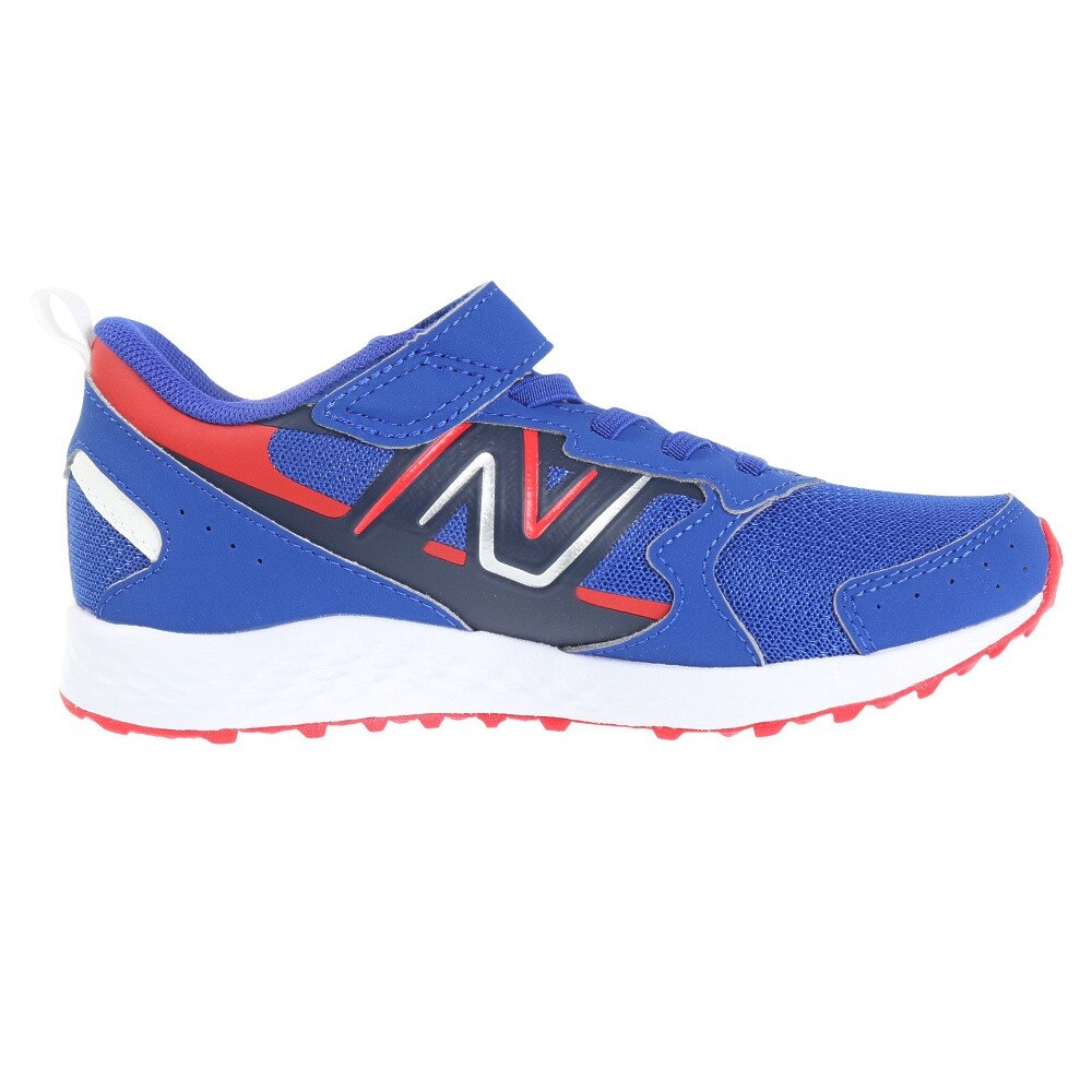 ニューバランス（new balance）（キッズ）ジュニア ランニングシューズ YU650 ブルー レッド YU650GR1W スニーカー スポーツ ベルクロ ベルト付き 登校 