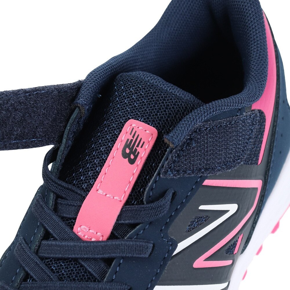 ニューバランス（new balance）（キッズ）ジュニア ランニングシューズ YU650 ネイビー ピンク YU650NP1W スニーカー スポーツ ベルクロ ベルト付き 登校 