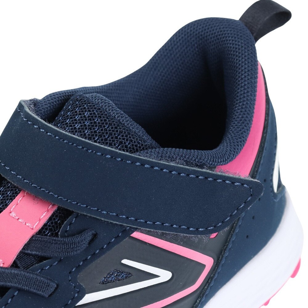 ニューバランス（new balance）（キッズ）ジュニア ランニングシューズ YU650 ネイビー ピンク YU650NP1W スニーカー スポーツ ベルクロ ベルト付き 登校 