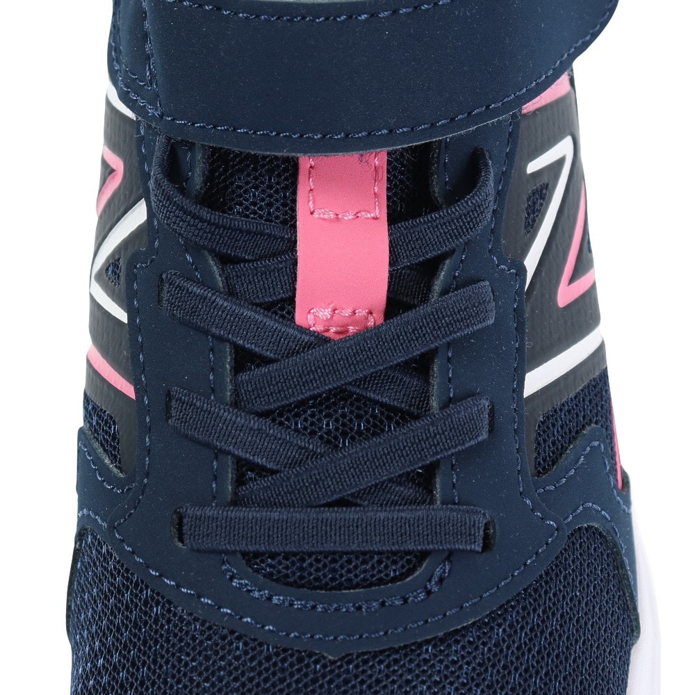 ニューバランス（new balance）（キッズ）ジュニア ランニングシューズ YU650 ネイビー ピンク YU650NP1W スニーカー スポーツ ベルクロ ベルト付き 登校 