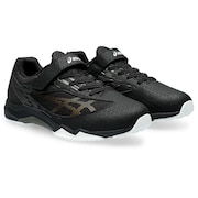 アシックス（ASICS）（キッズ）ジュニアスポーツシューズ レーザービーム SI-MG WIDE ブラック ゴールド 1154A164.001 スニーカー ベルクロ ベルト付き 消臭