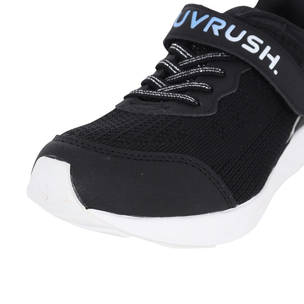 ムーンスター（MoonStar）（キッズ）ジュニアスポーツシューズ ベルクロ ベルト付き スニーカー ラブラッシュ LV1139WS ブラック 12297516