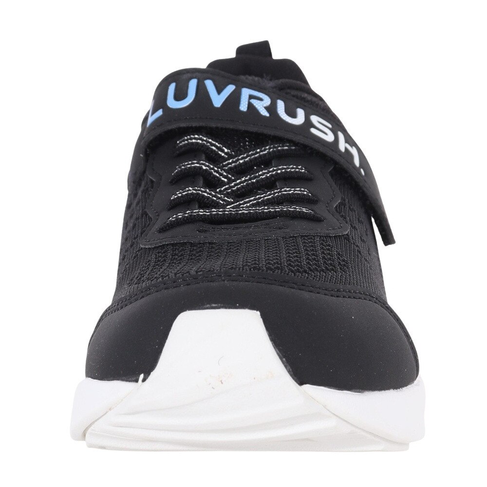 ムーンスター（MoonStar）（キッズ）ジュニアスポーツシューズ ベルクロ ベルト付き スニーカー ラブラッシュ LV1139WS ブラック 12297516