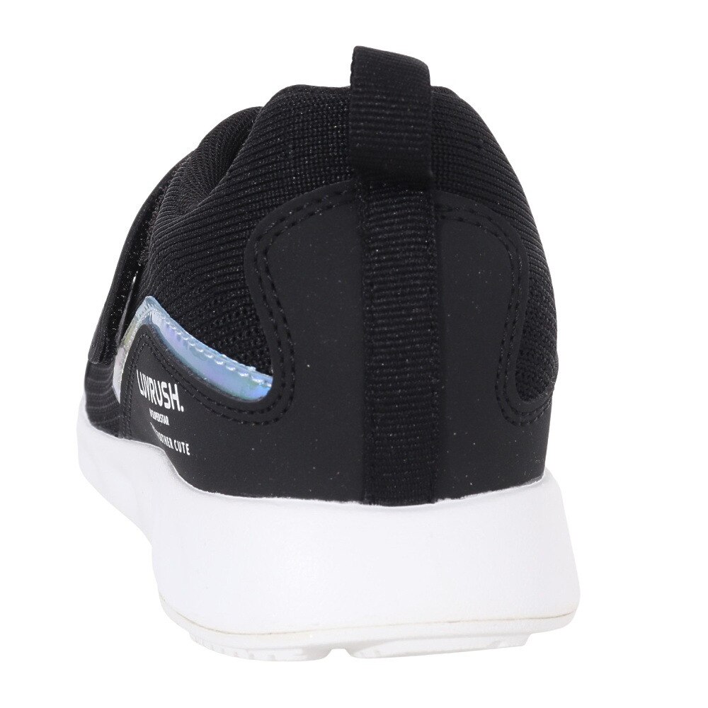ムーンスター（MoonStar）（キッズ）ジュニアスポーツシューズ ベルクロ ベルト付き スニーカー ラブラッシュ LV1139WS ブラック 12297516