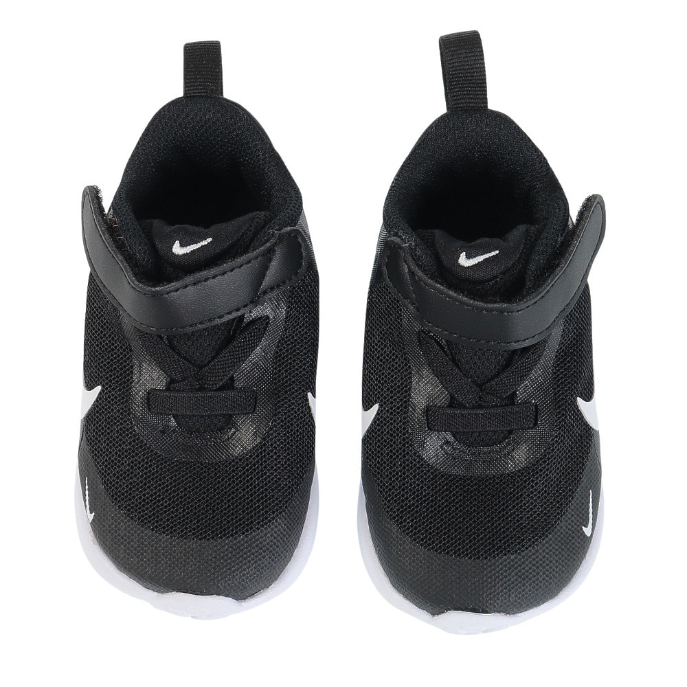 ナイキ（NIKE）（キッズ）ジュニア スポーツ シューズ レボリューション7TDV ブラック ホワイト FB7691-003 ベルクロ ベルト付き スニーカー 面ファスナー 