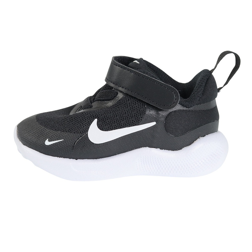 ナイキ（NIKE）（キッズ）ジュニア スポーツ シューズ レボリューション7TDV ブラック ホワイト FB7691-003 ベルクロ ベルト付き スニーカー 面ファスナー 