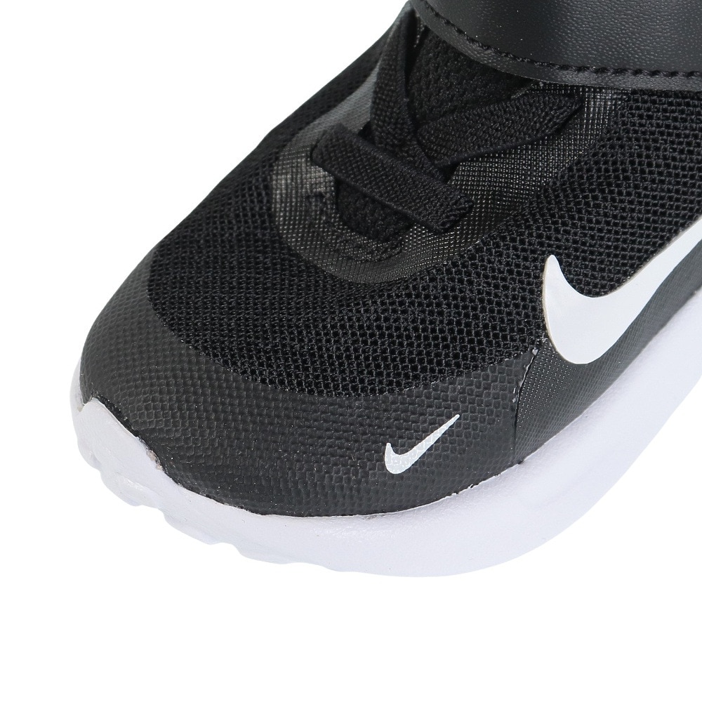 ナイキ（NIKE）（キッズ）ジュニア スポーツ シューズ レボリューション7TDV ブラック ホワイト FB7691-003 ベルクロ ベルト付き スニーカー 面ファスナー 