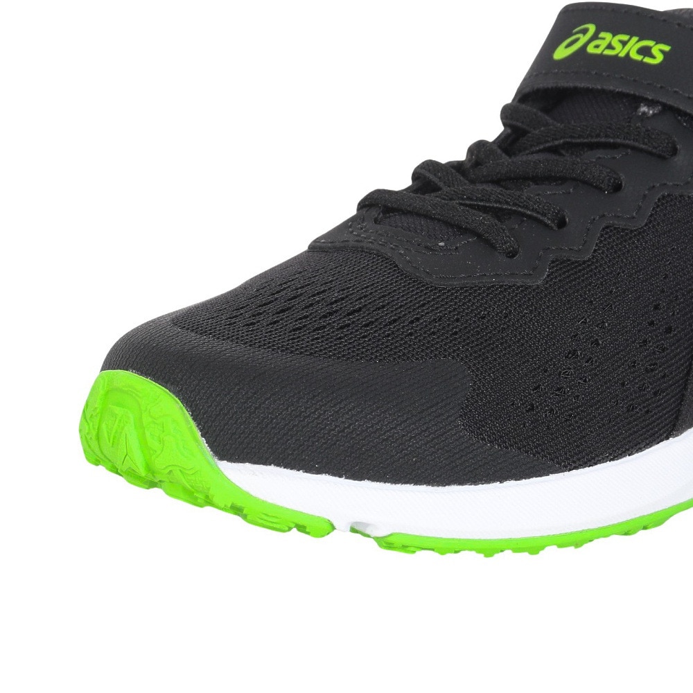 アシックス（ASICS）（キッズ）ジュニアスポーツシューズ レーザービーム RI-MG ブラック 1154A169.001 ベルクロ ベルト付き スニーカー 通学 学校 運動靴 