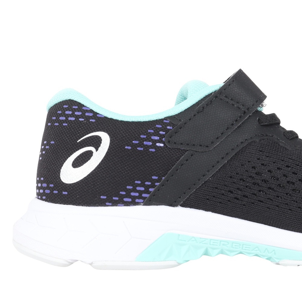 アシックス（ASICS）（キッズ）ジュニアスポーツシューズ レーザービーム RI-MG ブラック 1154A181.002 ベルクロ ベルト付き スニーカー 通学 学校 運動靴