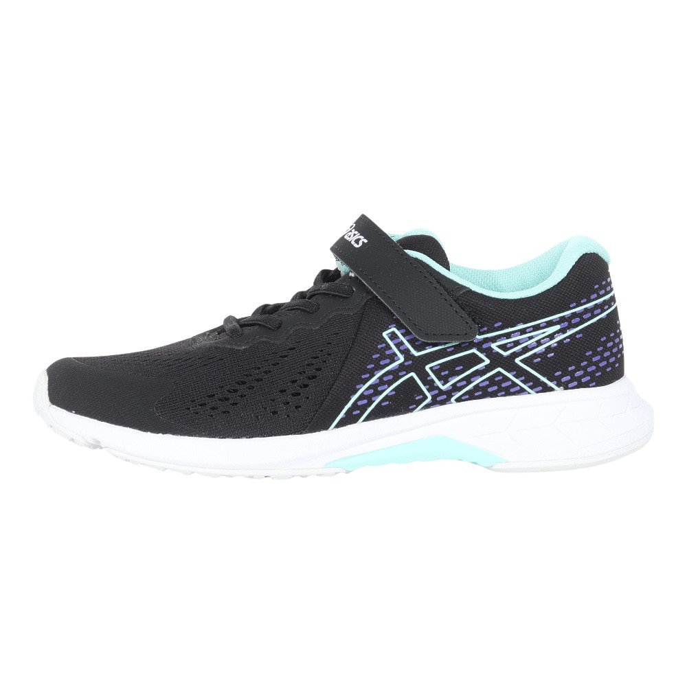 アシックス（ASICS）（キッズ）ジュニアスポーツシューズ レーザービーム RI-MG ブラック 1154A181.002 ベルクロ ベルト付き スニーカー 通学 学校 運動靴