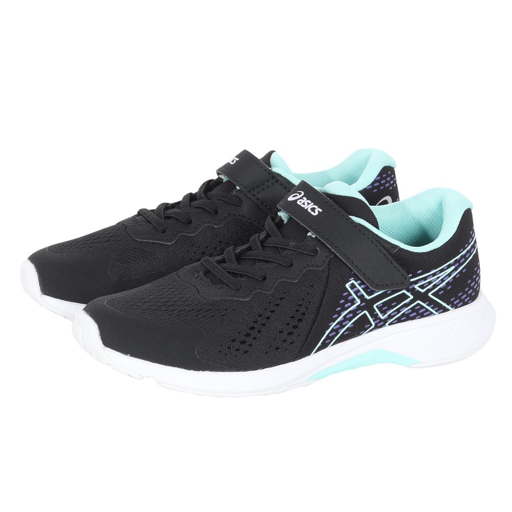 アシックス（ASICS）（キッズ）ジュニアスポーツシューズ レーザービーム RI-MG ブラック 1154A181.002 ベルクロ ベルト付き スニーカー 通学 学校 運動靴
