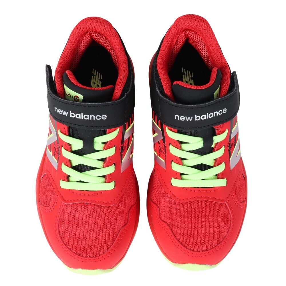 ニューバランス（new balance）（キッズ）ジュニアスポーツシューズ ハンゾーV v3 レッド PXHANVR3M スニーカー ベルクロ ベルト付き 軽量 耐久性 屈曲性