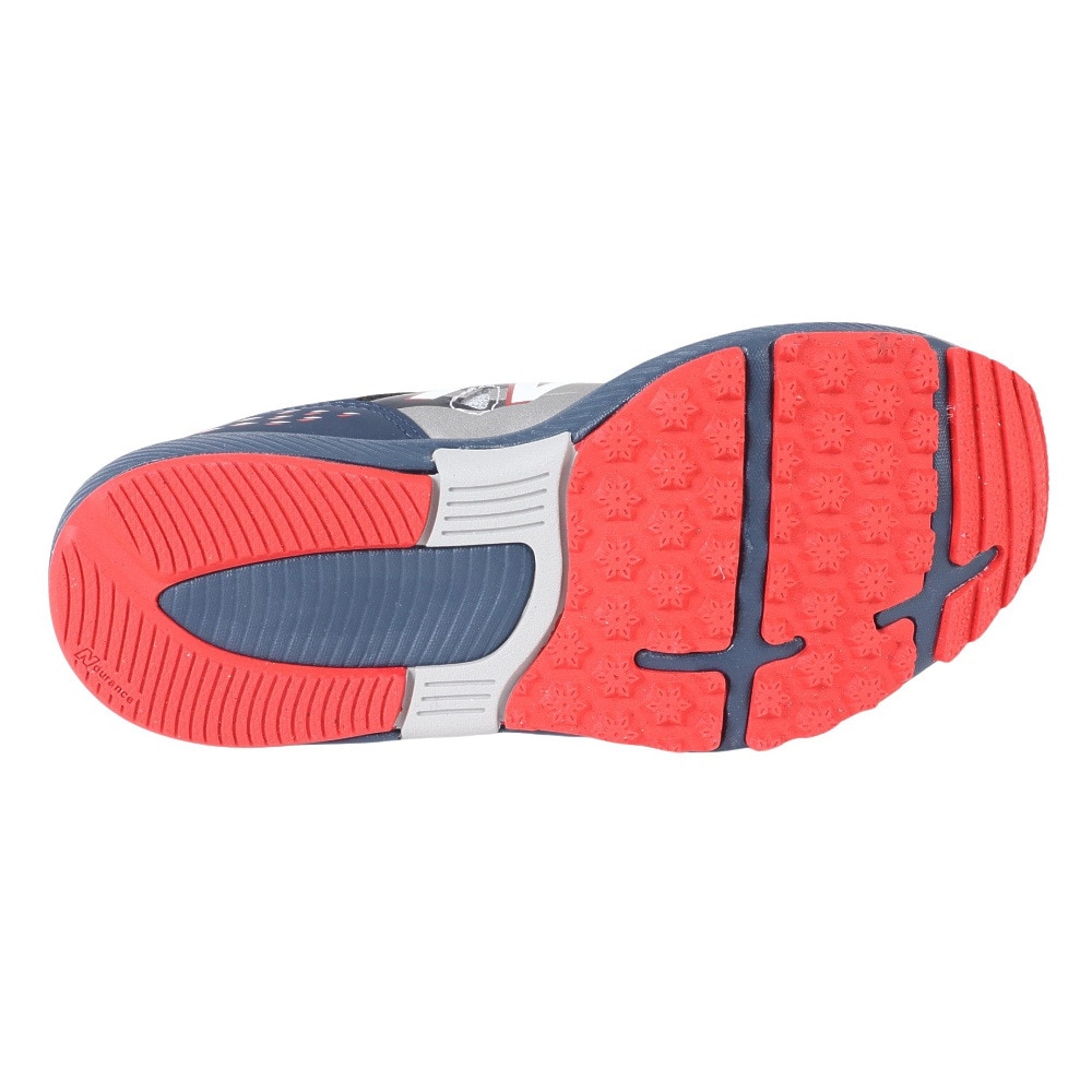 ニューバランス（new balance）（キッズ）ジュニアスポーツシューズ ハンゾーV v3 シルバー PXHANVT3M スニーカー ベルクロ ベルト付き 軽量 耐久性 屈曲性
