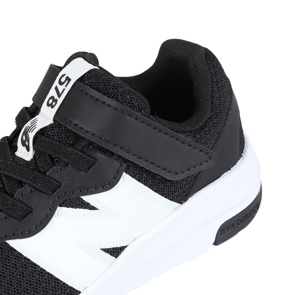 ニューバランス（new balance）（キッズ）ジュニアスポーツシューズ ベルクロ ベルト付き スニーカー 578 v1 PT578BK W