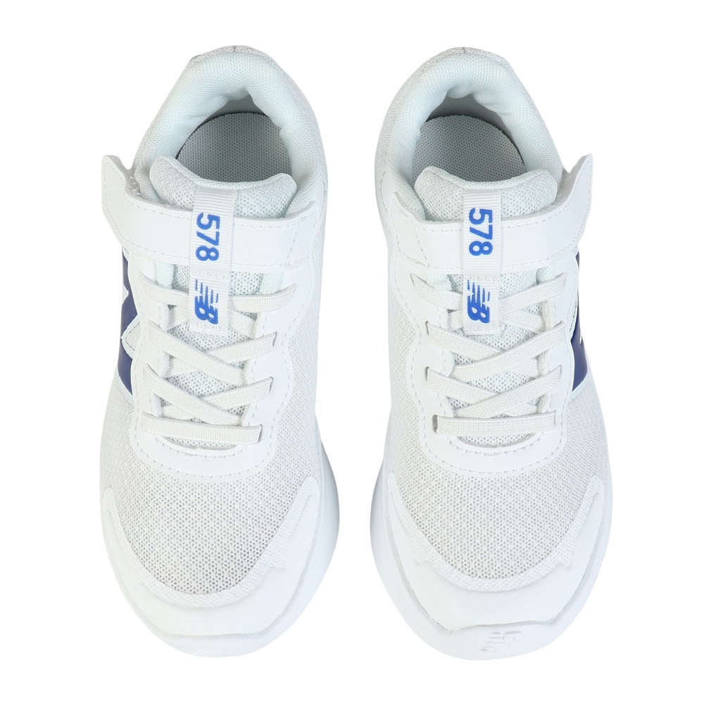 ニューバランス（new balance）（キッズ）ジュニアスポーツシューズ ベルクロ ベルト付き スニーカー 578 v1 Bungee Lace with Top Strap PT578OH W