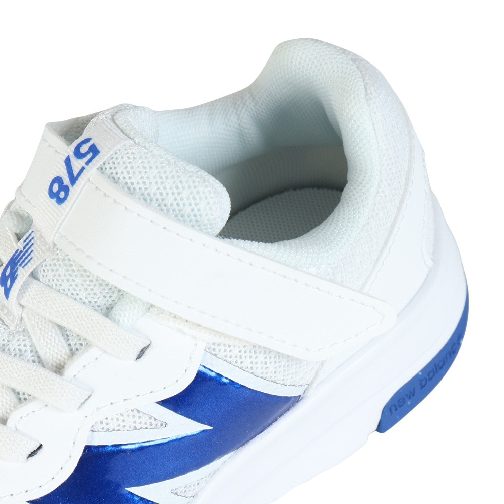 ニューバランス（new balance）（キッズ）ジュニアスポーツシューズ ベルクロ ベルト付き スニーカー 578 v1 Bungee Lace with Top Strap PT578OH W