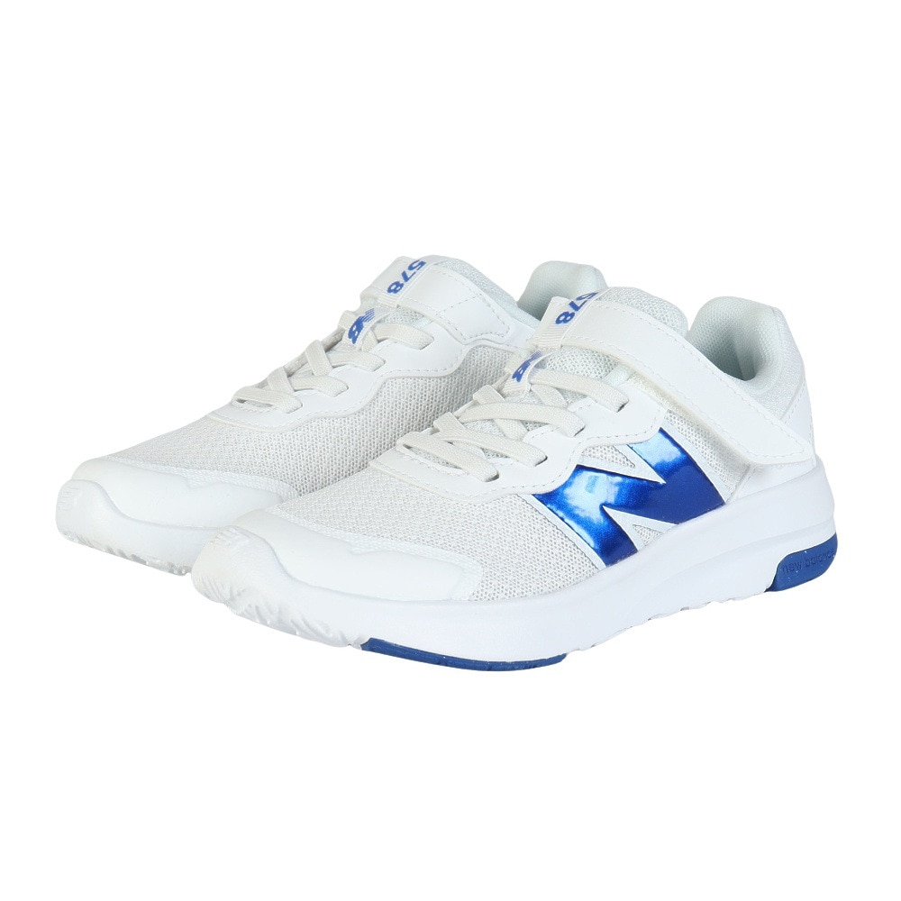 ニューバランス（new balance）（キッズ）ジュニアスポーツシューズ ベルクロ ベルト付き スニーカー 578 v1 Bungee Lace with Top Strap PT578OH W