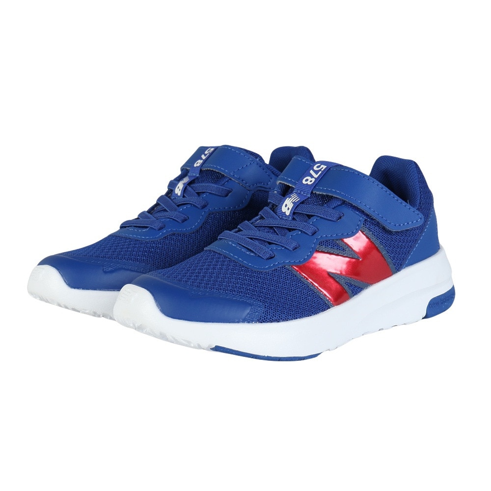 ニューバランス（new balance）（キッズ）ジュニアスポーツシューズ ベルクロ ベルト付き スニーカー 578 v1 Bungee Lace with Top Strap PT578TA W